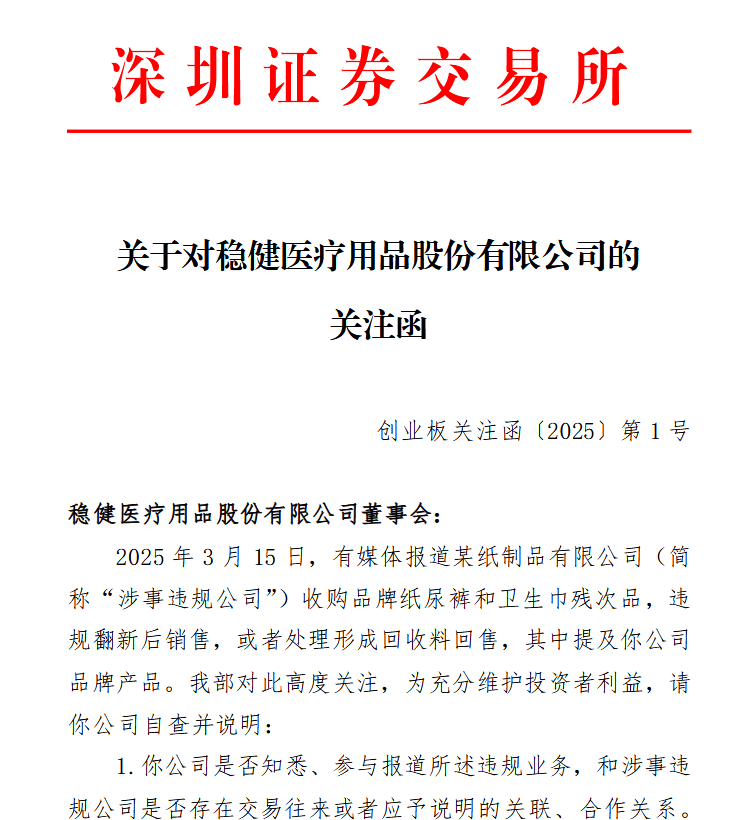 稳健医疗，被要求自查！